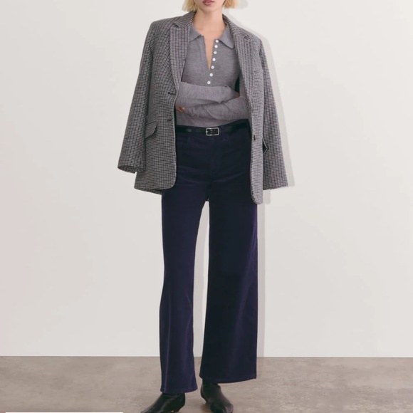 Everlane mid way pant in corduroy navy blue - Picture 1 of 4